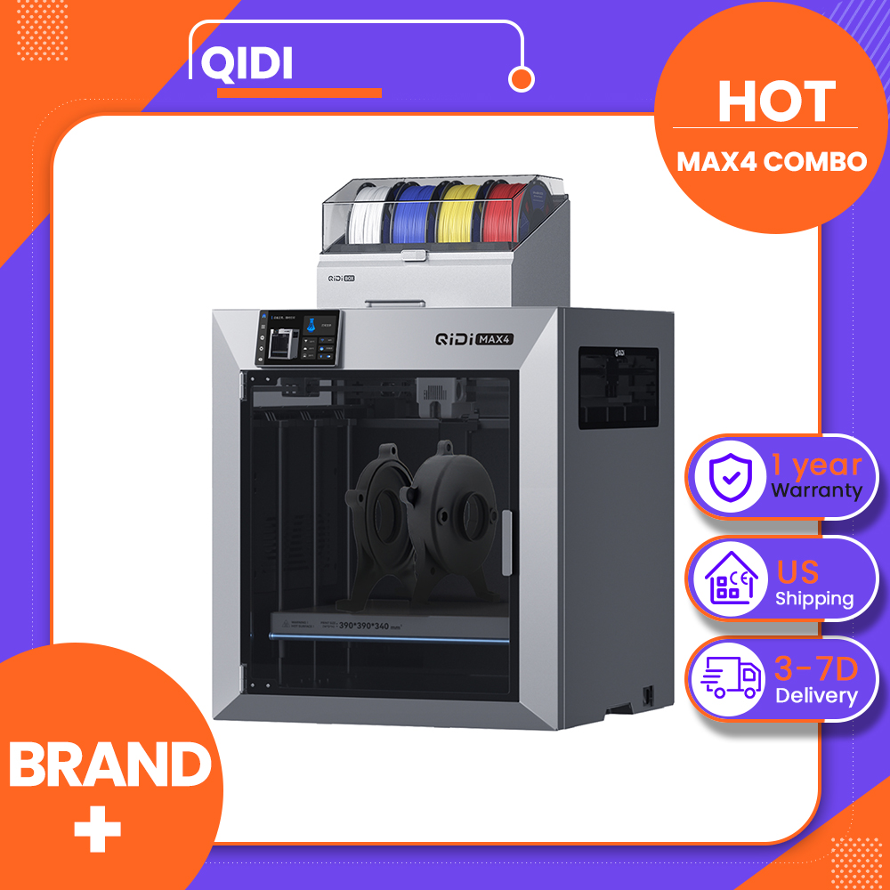 QIDI Max4 Combo 3D Printer, Up - Direct Drive Dual Gear Extruder High Speed review and price